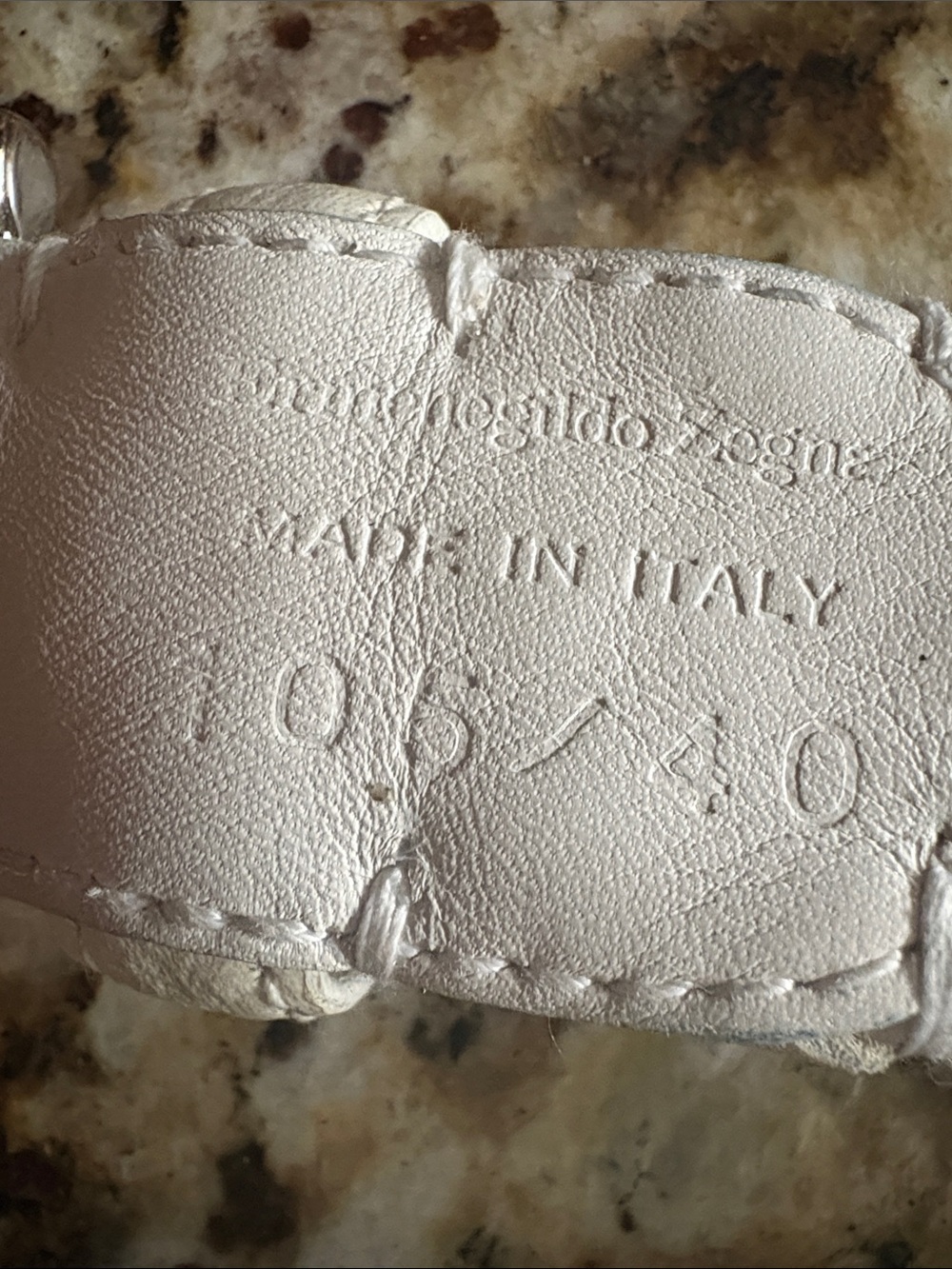 Ermenegildo Zegna White Leather Belt Accent - Picture 3 of 4